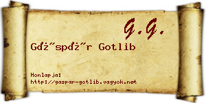 Gáspár Gotlib névjegykártya